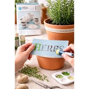 Martha Stewart Crafts Adhesive Stencils Bold Sans Alphabet|93 Designs|New Sealed